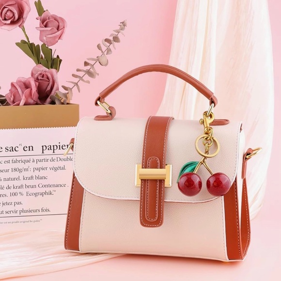 Gold and Red Cherry Key Charm - Picture 4 of 5